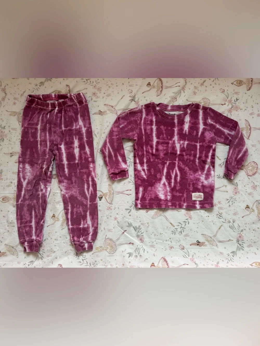 Vaenait Baby Bundle of 3 Girls 3T Cotton Pajamas Tie Dye Long Sleeve Lot